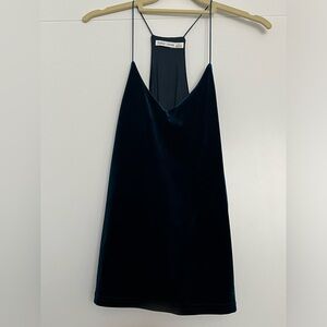 Velvet Navy Blue Racerback Tank Top